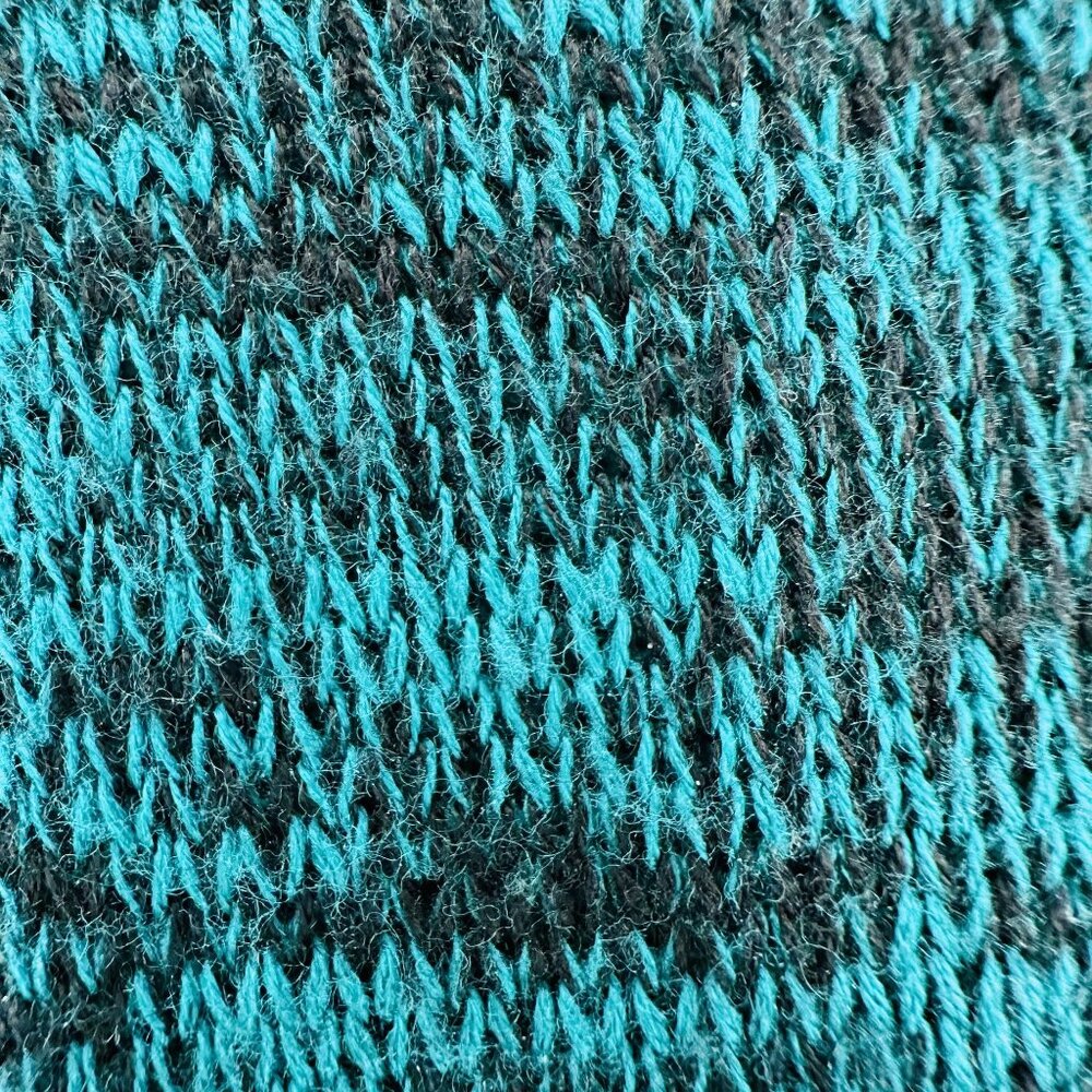 Cable & Gauge Teal Heather Round Neck 3/4 Sleeve Knit Hi-Low Pullover Sweater M - Picture 6 of 8